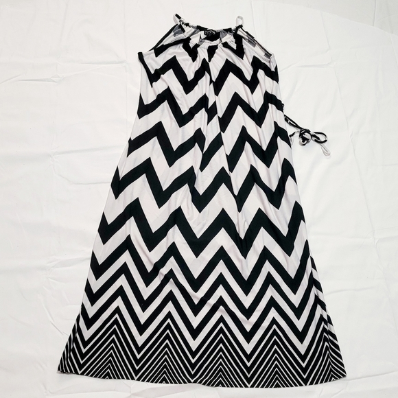 ENFOCUS STUDIO Ladies Lovely Black & White Maxi Lined Dress - Size 6 - Picture 2 of 9